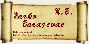 Marko Barajevac vizit kartica